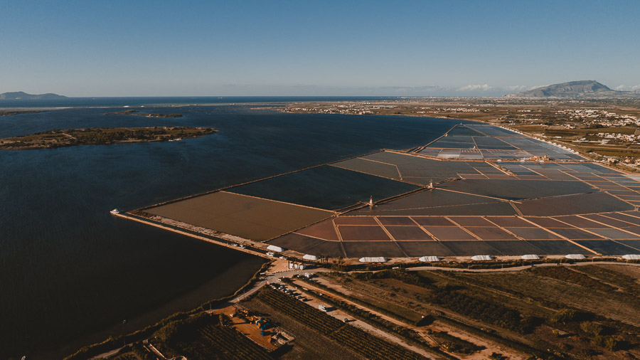 Foto Aerea delle Saline di Marsala Scattata col Drone