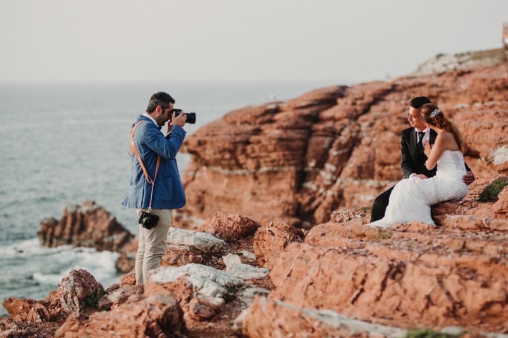 Tommaso D’Angelo photographing a wedding in Sicily.