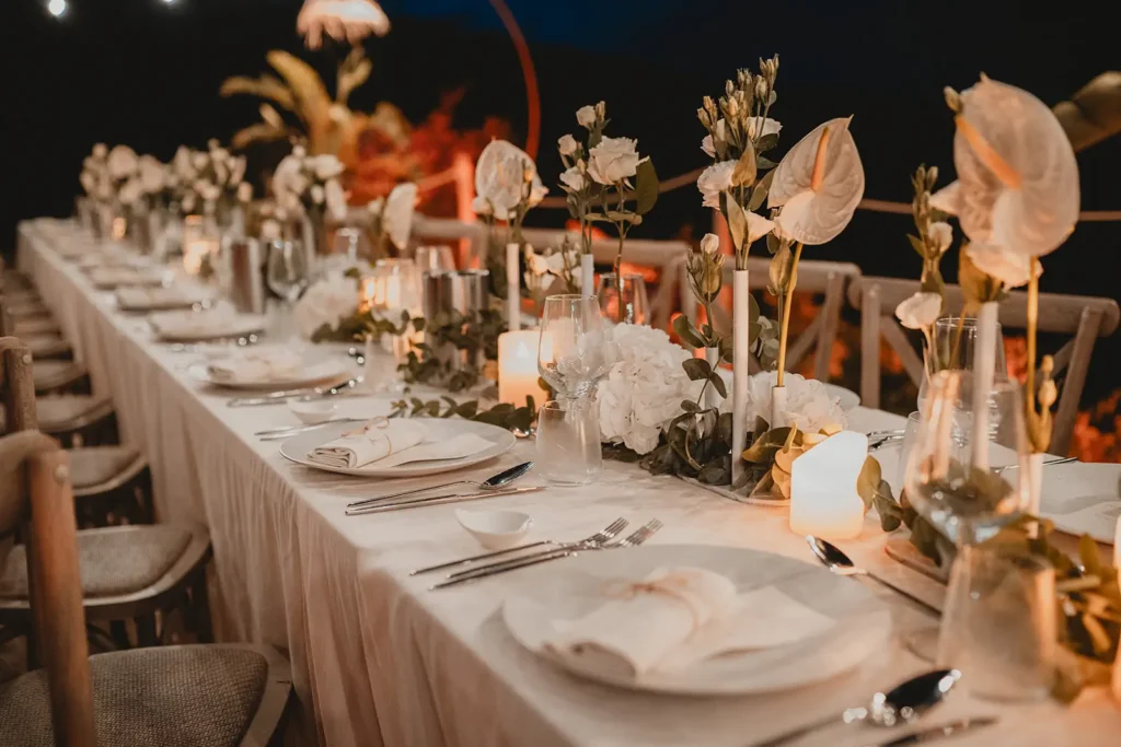 Imperial table setting at Pantelleria Dream Resort.
