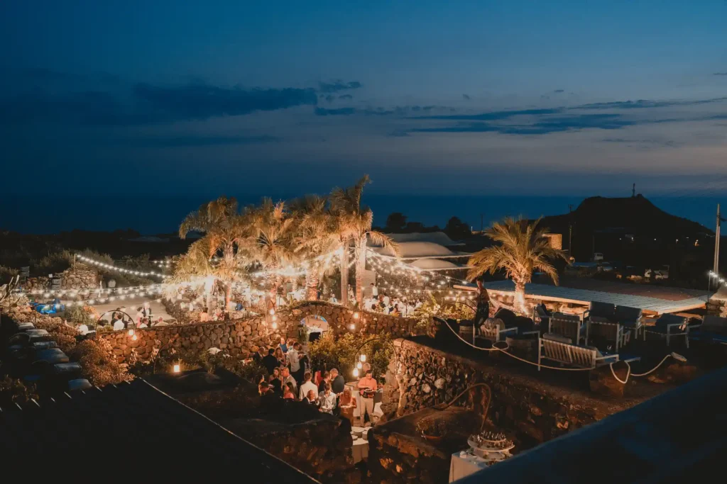 Wedding celebration at Giardini dei Rodo in Pantelleria.